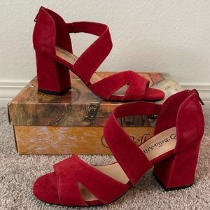 Bella Vita Crimson Suede Heels